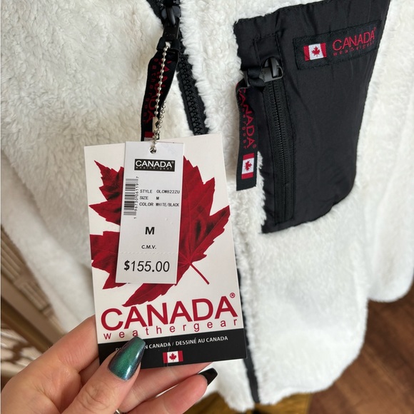 Canada Weather Gear Jacket | White Sherpa Medium | NWT - Picture 3 of 7